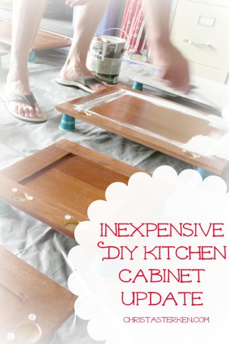 Inexpensive DIY Kitchen Cabinet Update